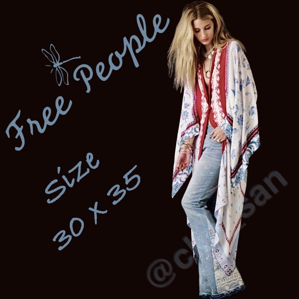 Rare Free People Braided Bleached Mermaid Flare Jeans Sz 30